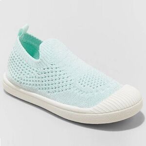 Cat & Jack Corey Slip-on Sneakers Turquoise Knit Size 8 Toddler